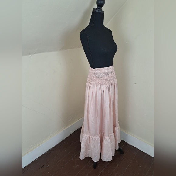 Tory Burch CORDED Silk SKIRT Iced Pink Size 8 - Picture 7 of 16